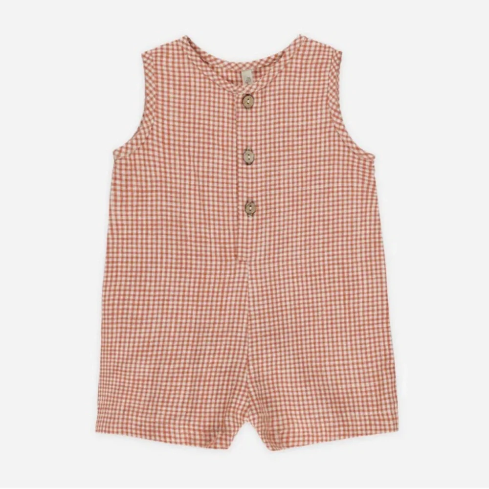In Search Of RYLEE + CRU Maverick Romper || Poppy Gingham - Picture 1 of 1